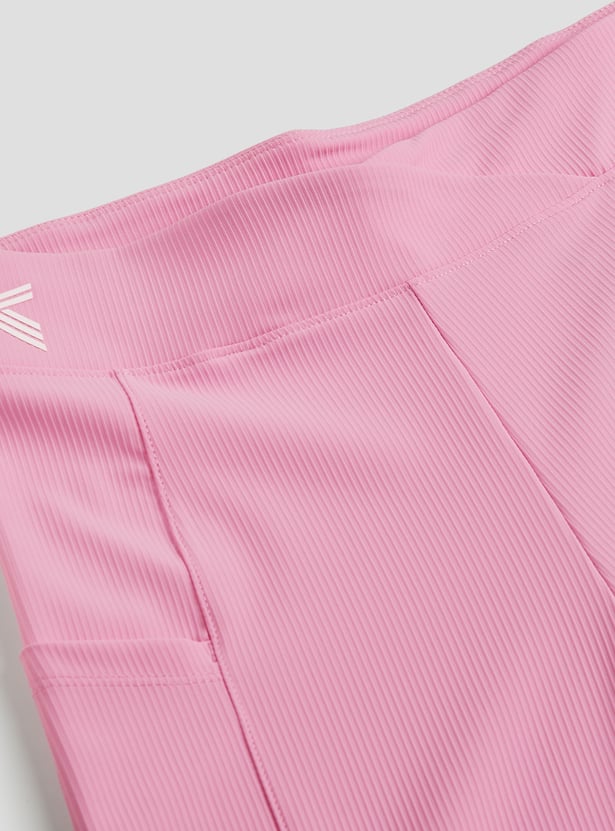 Junior Sports Ribbed Flared Trousers