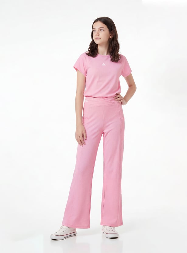 Junior Sports Ribbed Flared Trousers