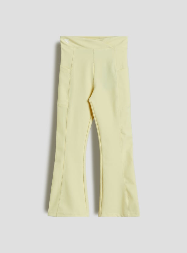 Junior Sports Ribbed Flared Trousers