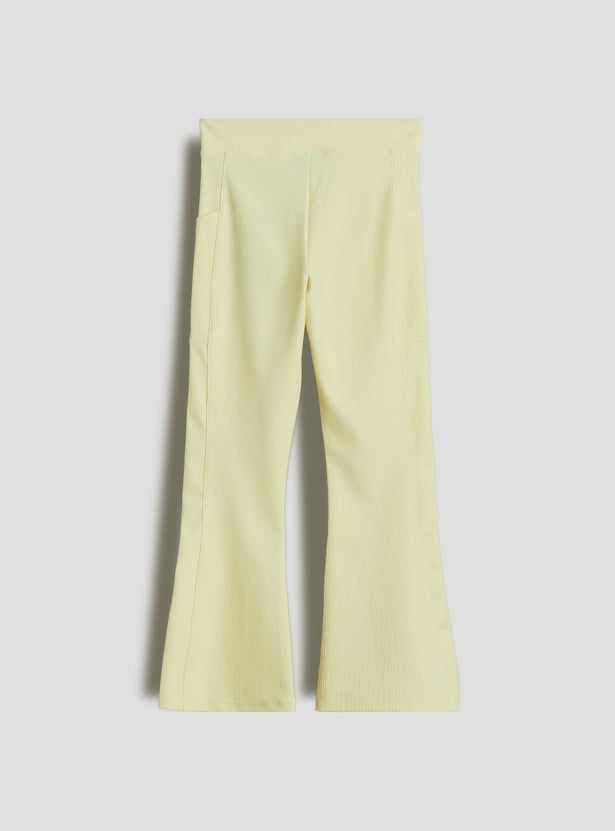 Junior Sports Ribbed Flared Trousers