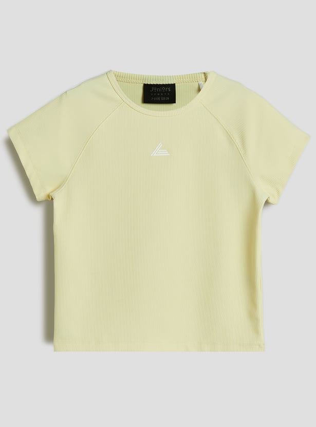 Junior Sports Ribbed Raglan Sleeves T-shirt