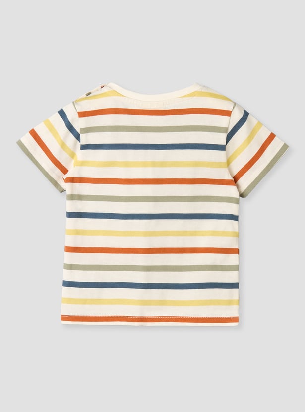 Juniors Applique Dungaree With T-shirt Set