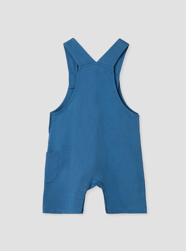 Juniors Applique Dungaree With T-shirt Set