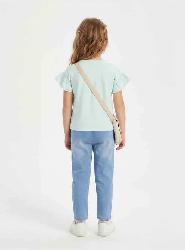 Juniors Butterfly Print T-shirt