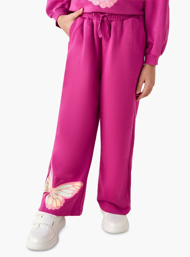 Juniors Butterfly Print Track Pants