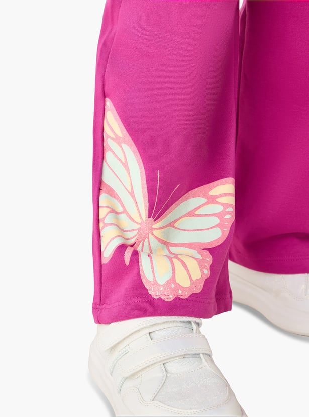 Juniors Butterfly Print Track Pants