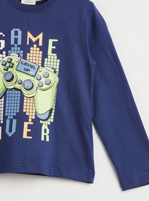 Juniors Printed T-shirt with Joggers - Set of 2