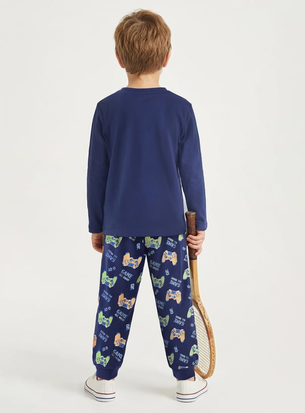 Juniors Printed T-shirt with Joggers - Set of 2