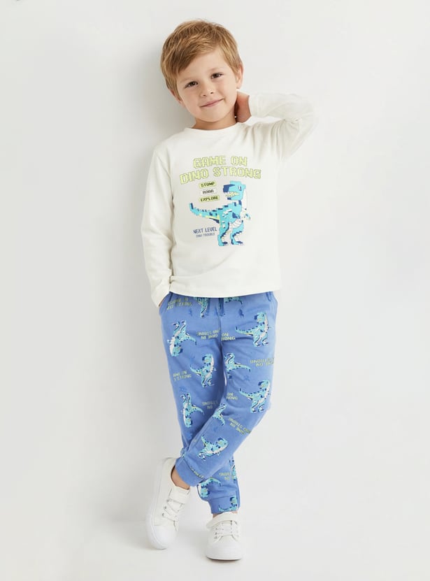 Juniors Printed T-shirt with Joggers - Set of 2