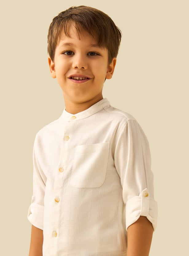 Juniors Textured Shirt with Pocket
