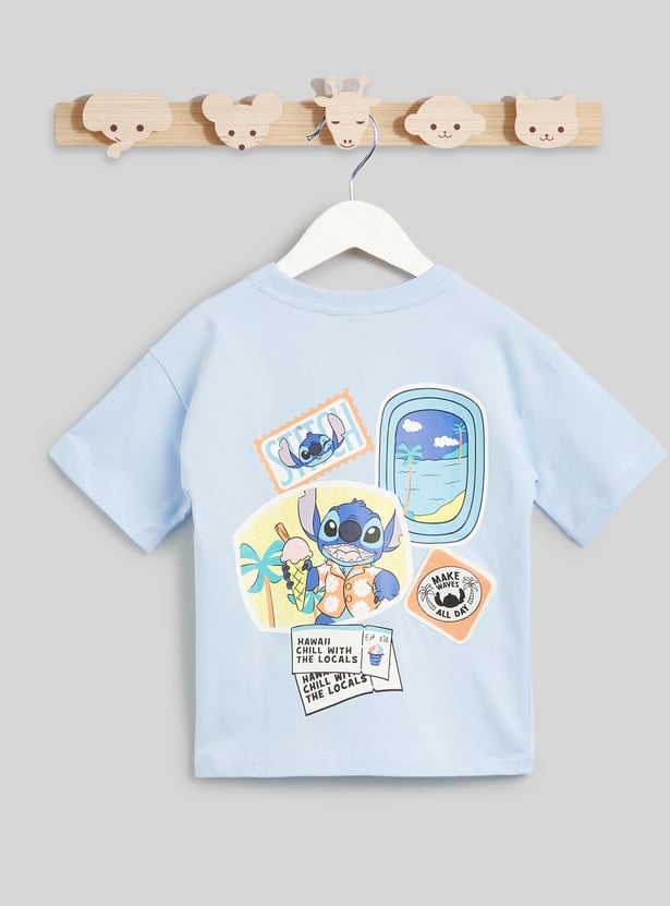 Juniors Stitch Back Print T-shirt