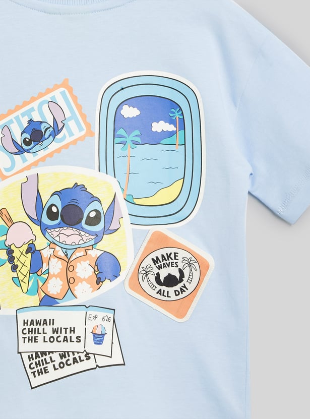 Juniors Stitch Back Print T-shirt