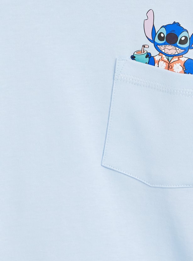 Juniors Stitch Back Print T-shirt