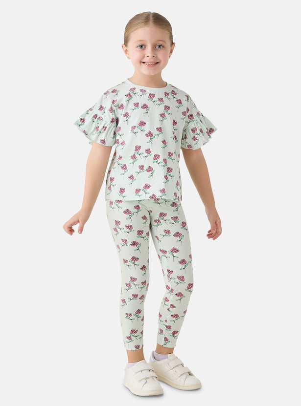 Juniors Floral Print Leggings