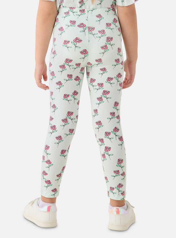 Juniors Floral Print Leggings