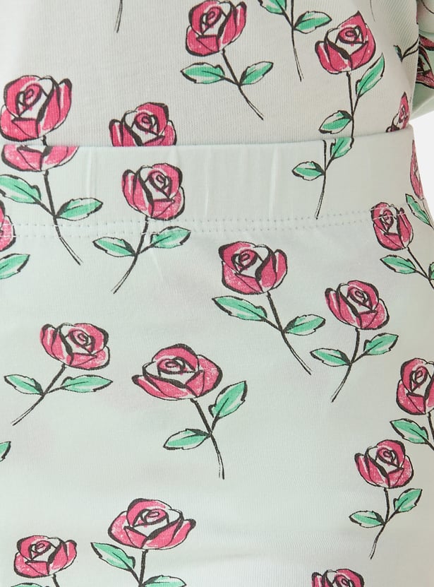 Juniors Floral Print Leggings