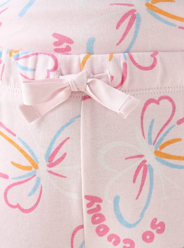 Juniors Butterfly Print T-shirt and Pyjama Set