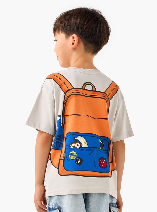 Juniors Backpack Print T-shirt