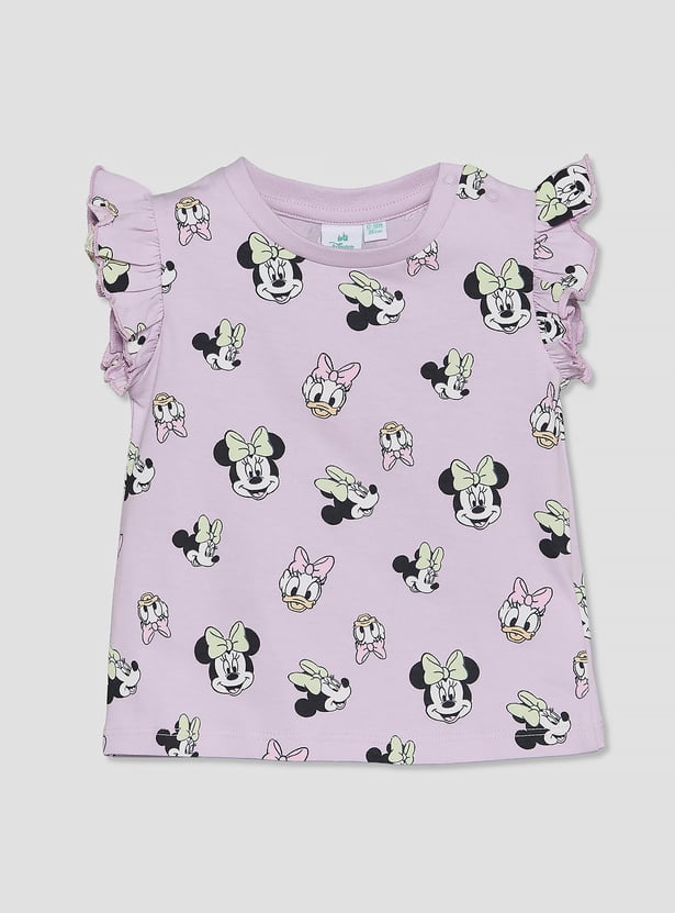 Juniors Minnie Mouse and Daisy Duck Print T-shirts - Pack of 2