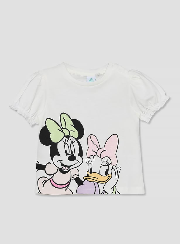 Juniors Minnie Mouse and Daisy Duck Print T-shirts - Pack of 2