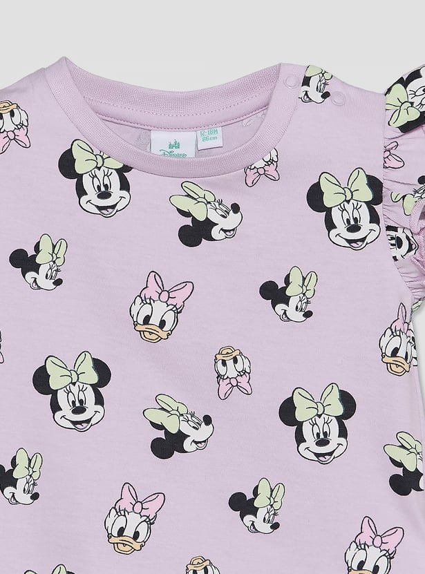 Juniors Minnie Mouse and Daisy Duck Print T-shirts - Pack of 2