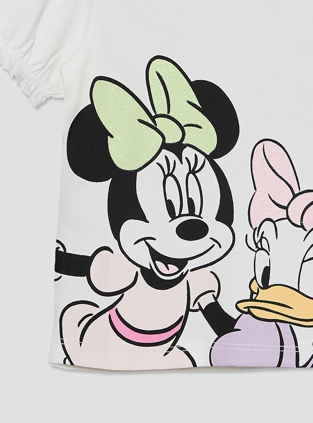 Juniors Minnie Mouse and Daisy Duck Print T-shirts - Pack of 2