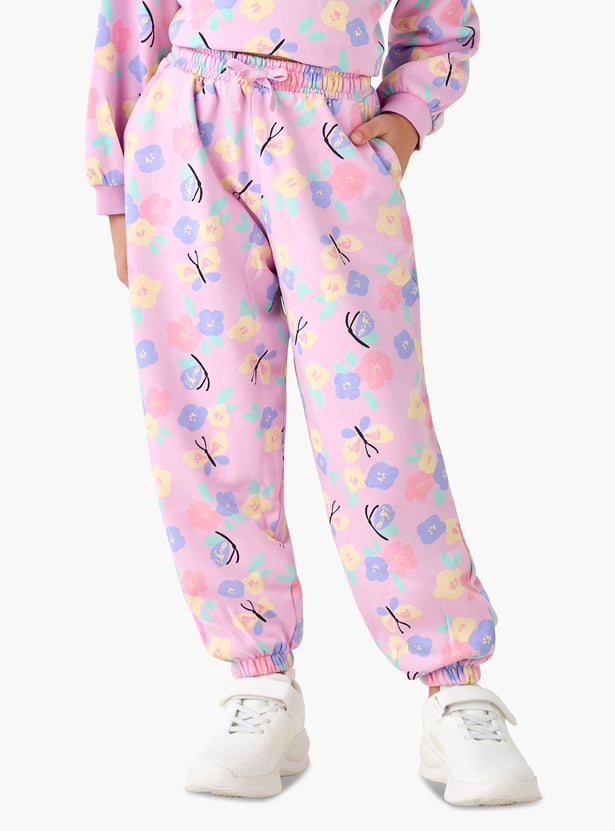 Juniors Floral Print Joggers