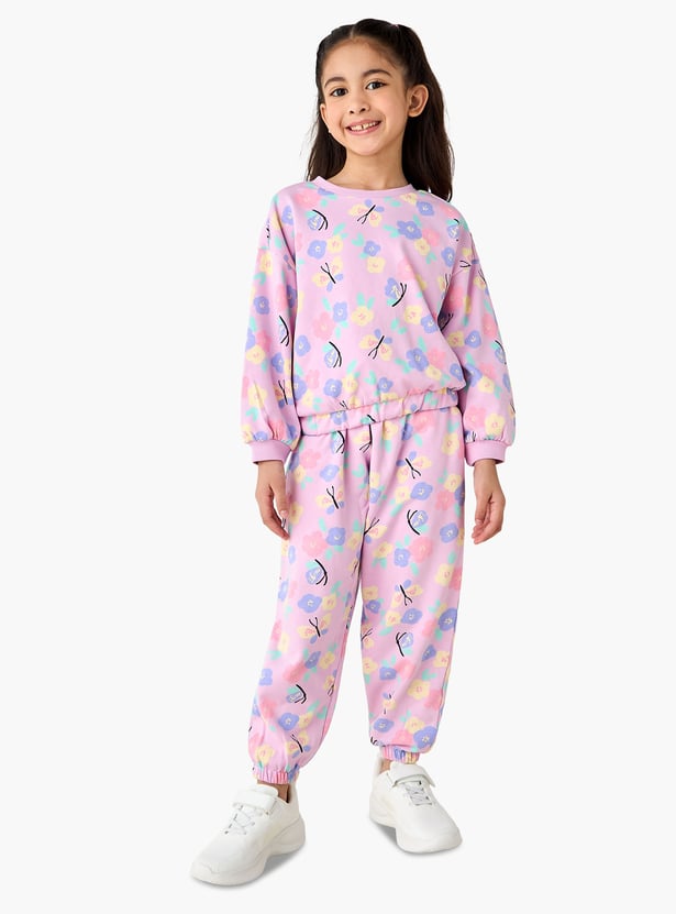 Juniors Floral Print Joggers