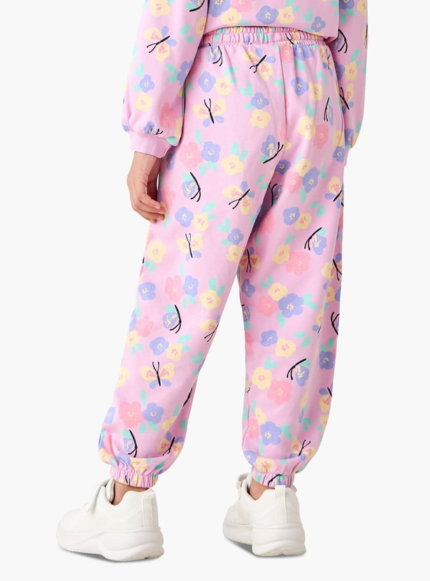Juniors Floral Print Joggers