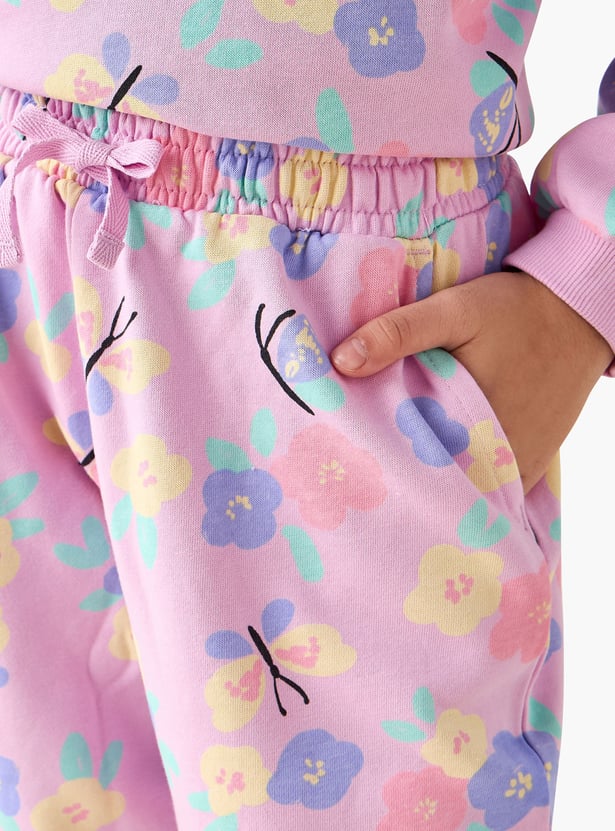 Juniors Floral Print Joggers