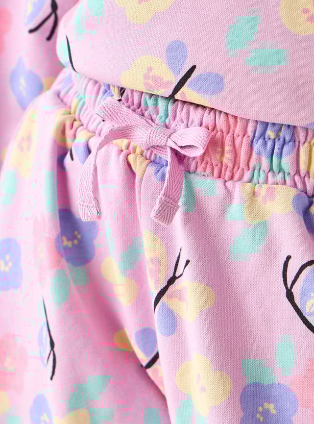 Juniors Floral Print Joggers