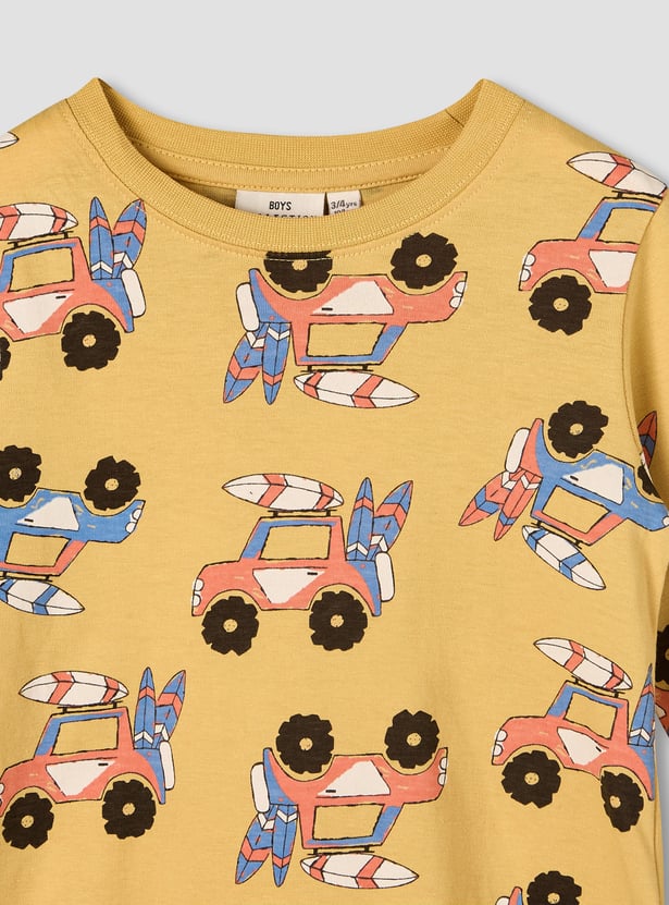 Juniors Vehicle Print T-shirt and Pyjama Set