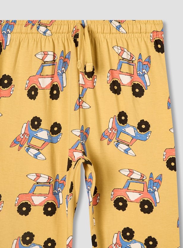 Juniors Vehicle Print T-shirt and Pyjama Set