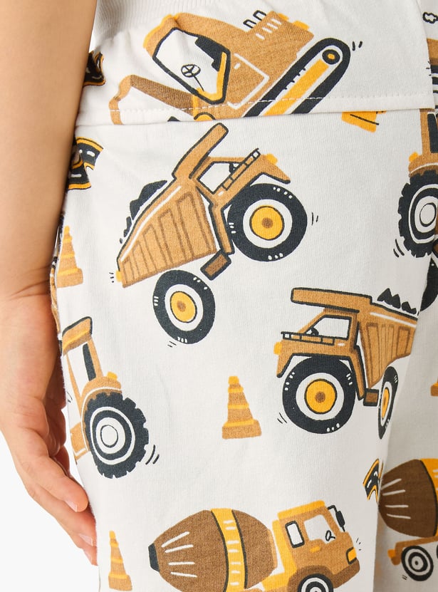 Juniors Vehicle Print Shorts with Pockets