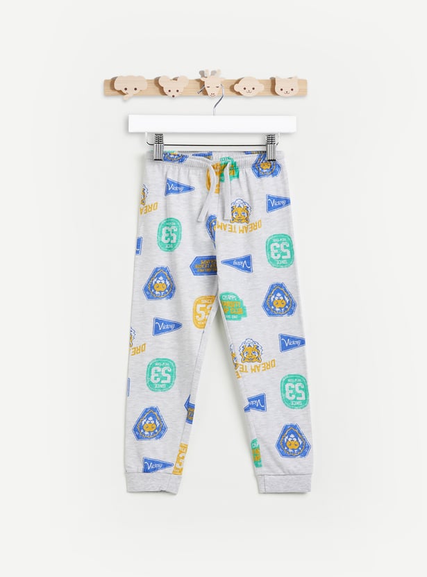 Juniors Football Printed T-shirt and Pyjama - Set of 2