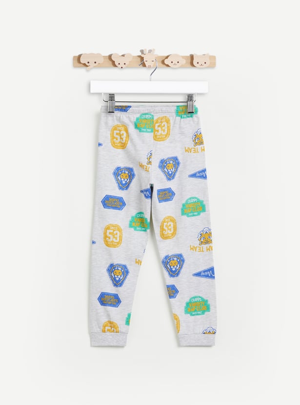 Juniors Football Printed T-shirt and Pyjama - Set of 2