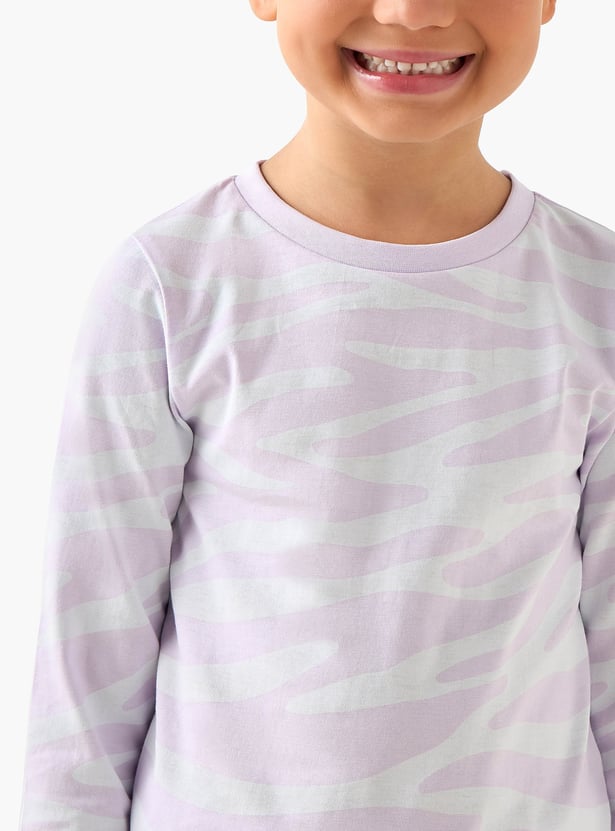 Juniors Printed T-shirt and Pyjama Set