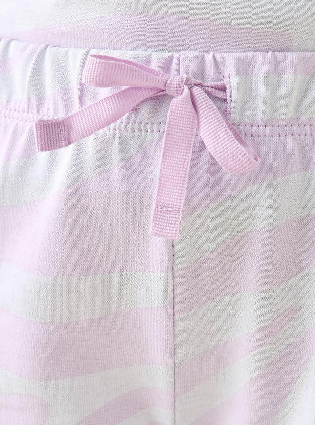 Juniors Printed T-shirt and Pyjama Set