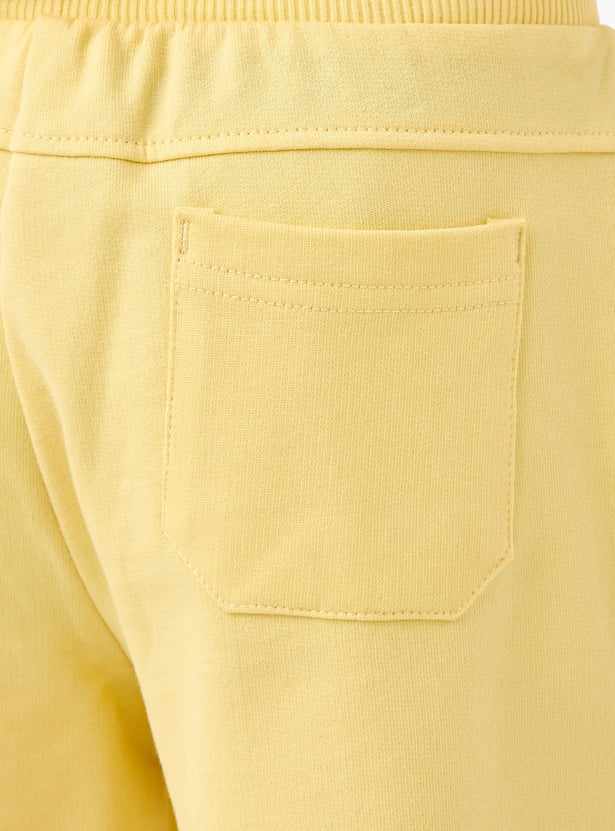 Juniors Solid Shorts with Drawstring Waistband