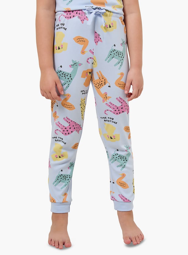 Juniors Printed T-shirt and Pyjama Set