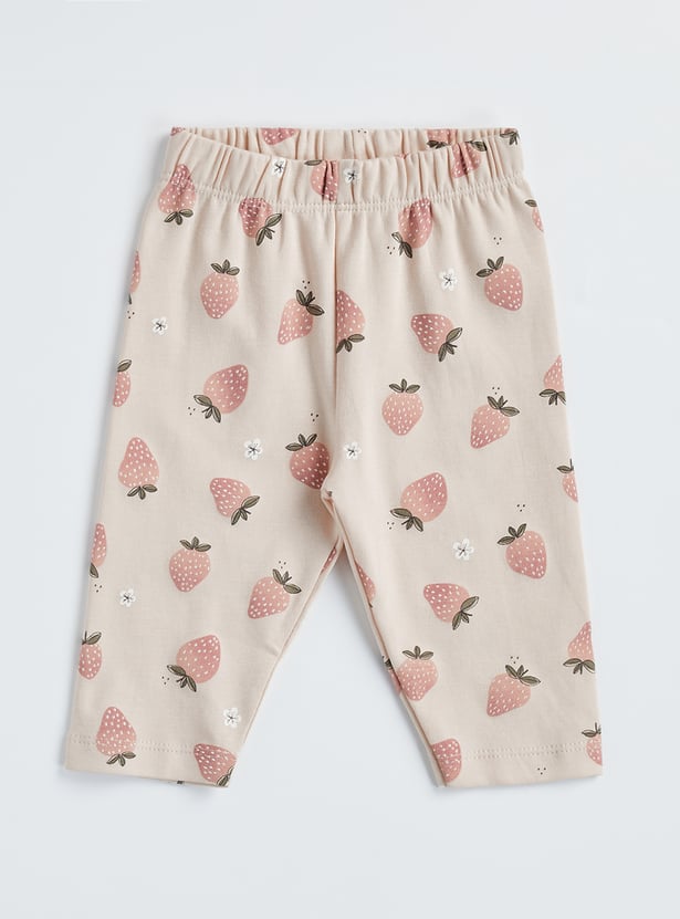 Juniors Strawberry Print Shirt and Pyjama Set