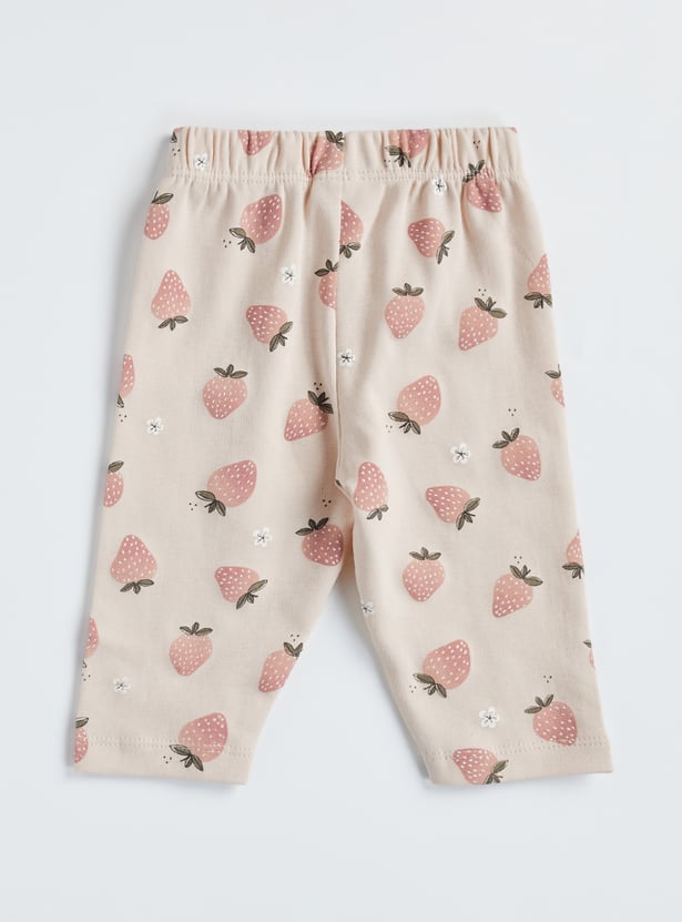 Juniors Strawberry Print Shirt and Pyjama Set