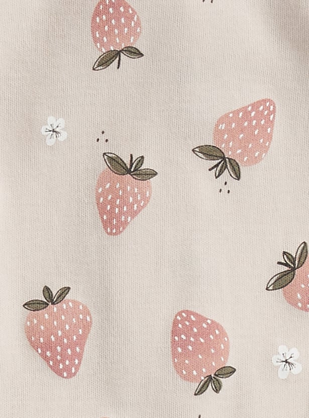 Juniors Strawberry Print Shirt and Pyjama Set