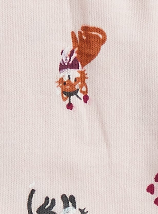 Juniors Printed T-shirt And Pyjamas Set