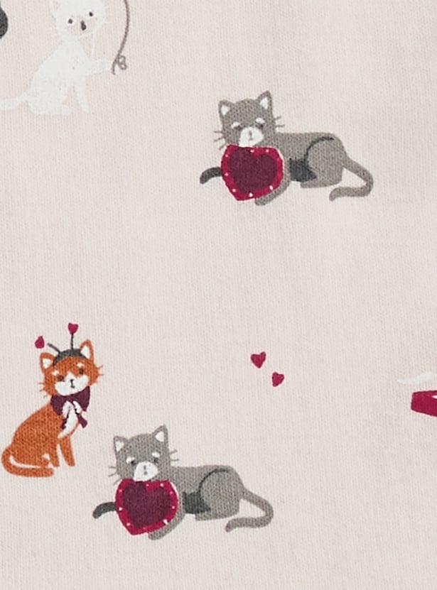 Juniors Printed T-shirt And Pyjamas Set