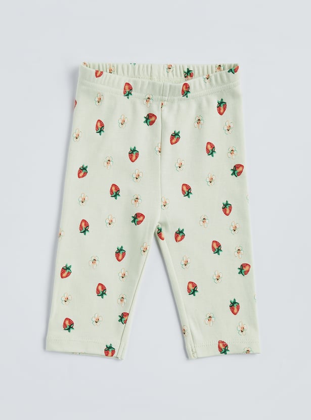 Juniors Strawberry Print T-shirt And Pyjamas Set