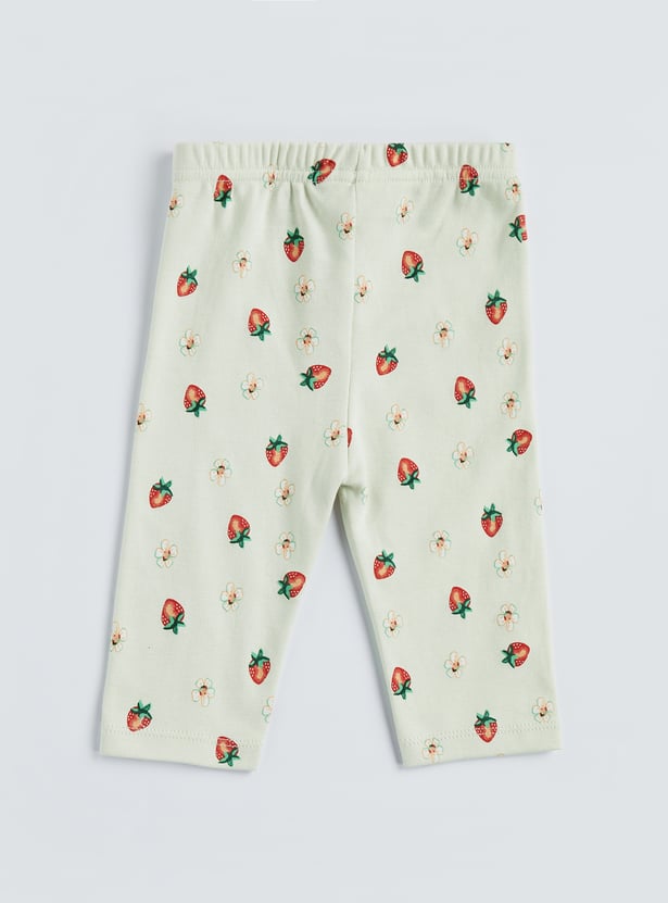 Juniors Strawberry Print T-shirt And Pyjamas Set
