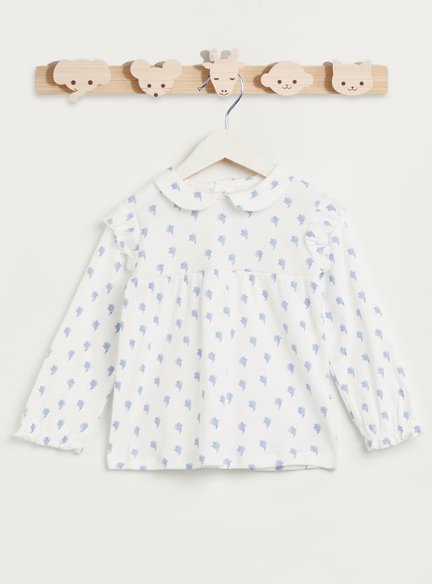 Juniors Floral Print T-shirt and Pyjama Set