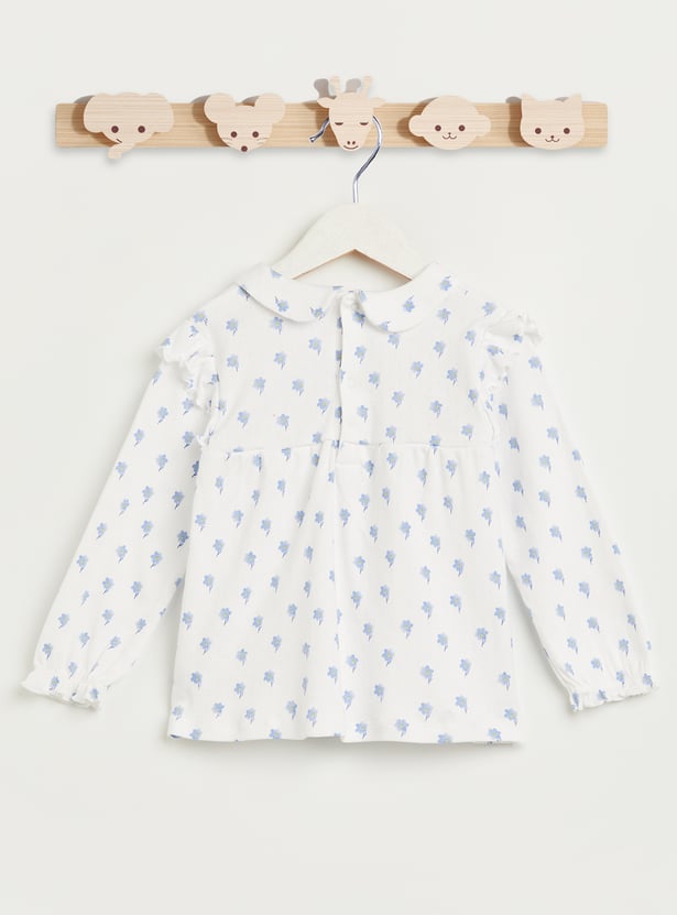 Juniors Floral Print T-shirt and Pyjama Set