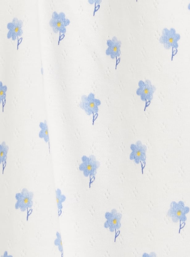 Juniors Floral Print T-shirt and Pyjama Set